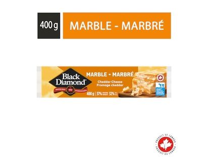 Black Diamond Marble Cheddar Cheese Bar - 400.0 G