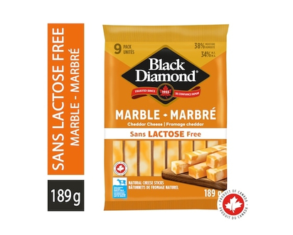 Black Diamond Lactose Free Marble Cheese Sticks - 189.0 G
