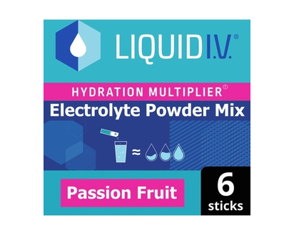 Liquid I.V Electrolyte Drink Mix for accelerated hydration Passion Fruit - 6.0 EA