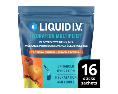 Liquid I.V Hydration Multiplier, Tropical Punch - Hydration Powder Packets, Electrolyte Powder Drink Mix - 16.0 EA