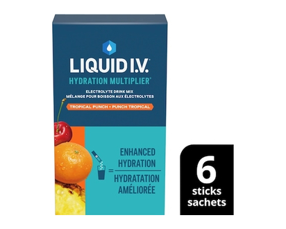 Liquid I.V Hydration Multiplier, Tropical Punch - Hydration Powder Packets, Electrolyte Powder Drink Mix - 6.0 EA