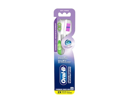 Oral B Complete Advantage 3D White Vivid Toothbrush, Soft Twin Pack - 2.0 EA
