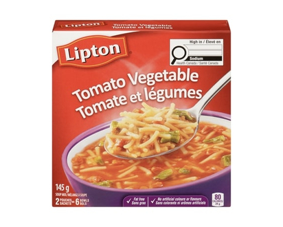 Lipton Classic Soup Tomato Vegetable Dry Soup Mix, No Artificial Flavours & Low Fat - 145 G