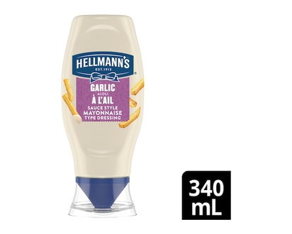 Hellmann’s Sauce style mayonnaise à l'ail Hellmann's - 340.0 ML