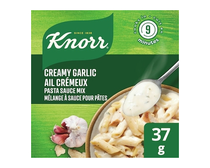 Knorr Recipe Mélange à Sauce pour Pâtes Ail Crémeux - 37.0 G