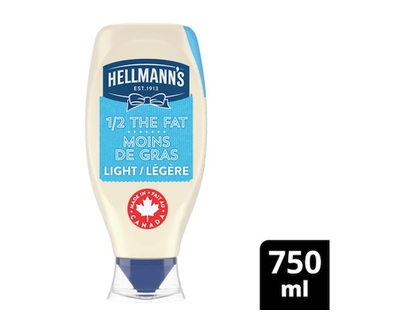 Hellmann's Mayonnaise Type Dressing condiment for fries, burgers, salads Light ½ Fat - 750.0 ML
