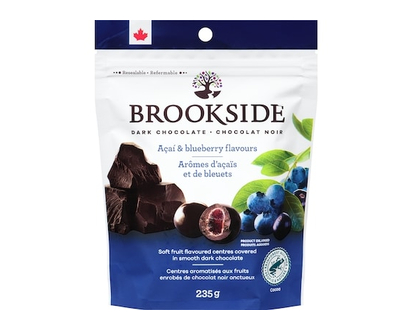 Brookside Tablette de chocolat noir, Açaïs et bleuets - 235 G