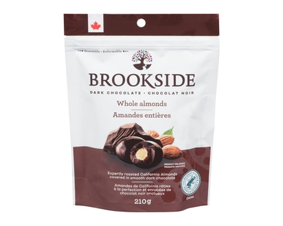 BrooksideChocolat Noir Amandes Entières - 210 G