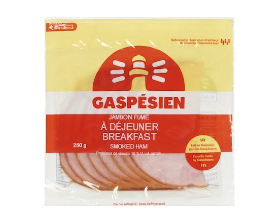 Gaspésien Jambon à déjeuner, tranché - 250.0 G