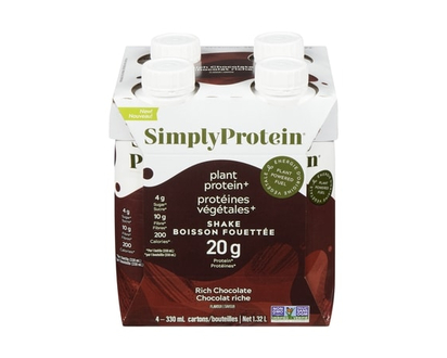 Simply Protein Plant Protein+ Shake Rich Chocolate Flavour (Case) - 330.0 ML