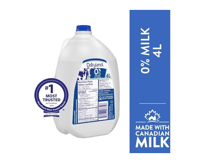 Dairyland 0% Regular Milk - 4.0 L