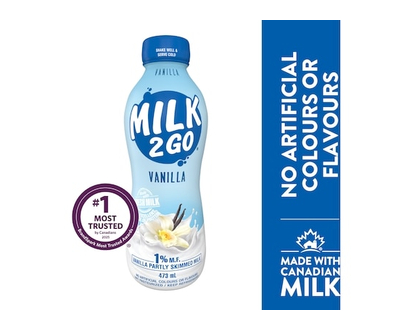 Milk 2 Go 1% Vanilla Partly Skimmed Milk - 473.0 ML