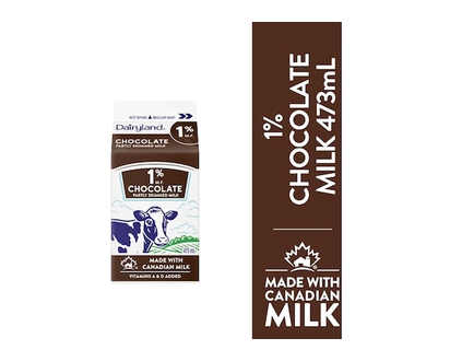 Dairyland 1% Chocolate Milk - 473.0 ML