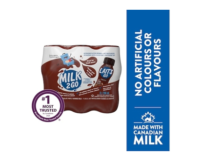 Milk 2 Go Lait partiellement écrémé au chocolat 1% - 200.0 ML