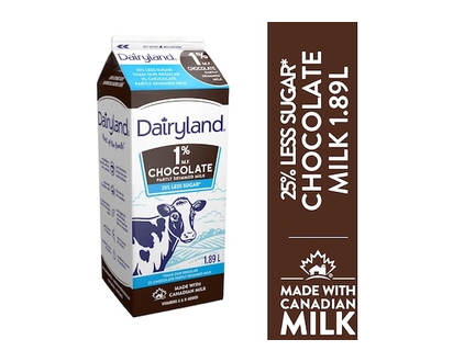 Dairyland 1% Chocolate Milk Reduced Sugar - 1.89 L