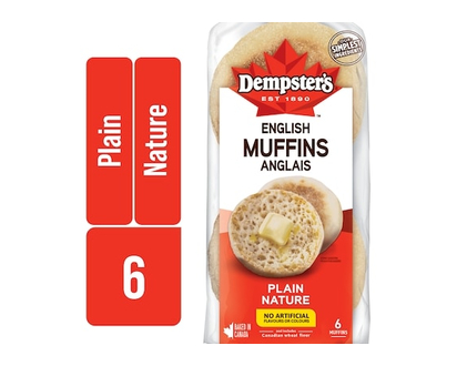Dempster Plain English Muffins - 57.0 G