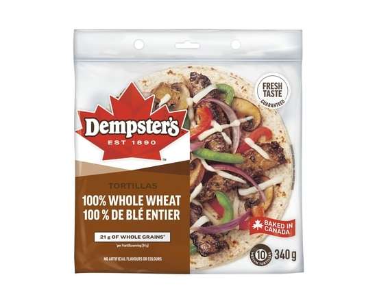 100% Whole Wheat Medium Tortillas - 340.0 G