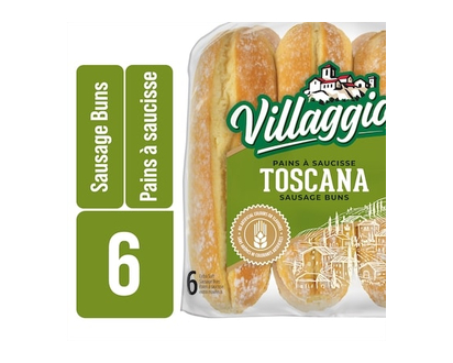 Villaggio Pains à saucisse extra-moelleux Toscana - 426.0 G