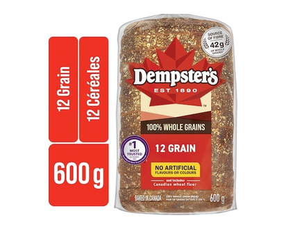 Dempster 100% Whole Grains 12 Grain Bread - 600.0 G