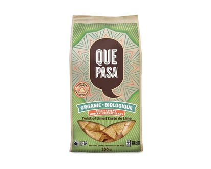 Que Pasa Organic Thin & Crispy Twist of Lime Tortilla Chips - 300.0 G