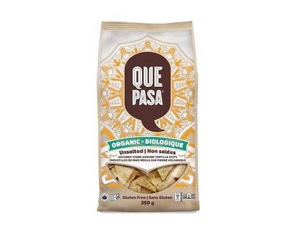 Que Pasa Organic Unsalted Tortilla Chips - 350.0 G