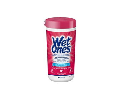 Wet Ones Antibacterial Hand Wipes, Fresh Scented Wet Wipes - 40.0 EA