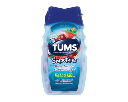 Tums Extra Strength Smoothie Berry Fusion 60 count - 60.0 EA