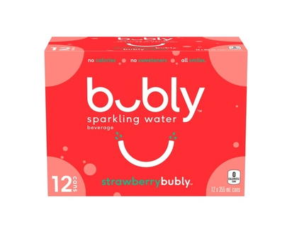 Bubly Sparkling Water Strawberry Bubly - 355.0 ML