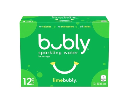 Bubly Sparkling Water Lime Sparkling Water Beverage, 12 Pack - 355.0 ML