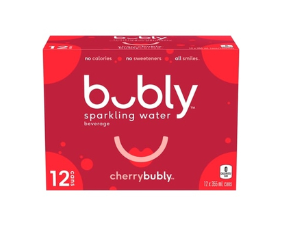 Bubly Sparkling Water Sparkling Water Cherry - 355.0 ML