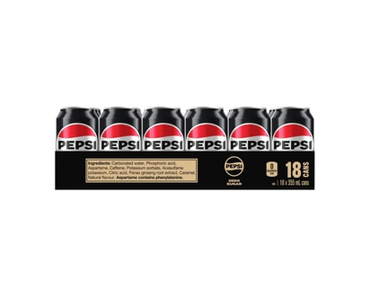 Pepsi Zero Sugar 18x355ml - 18 PK