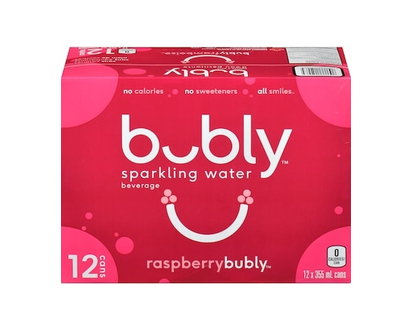 Bubly Sparkling Water Raspberry - 355.0 ML