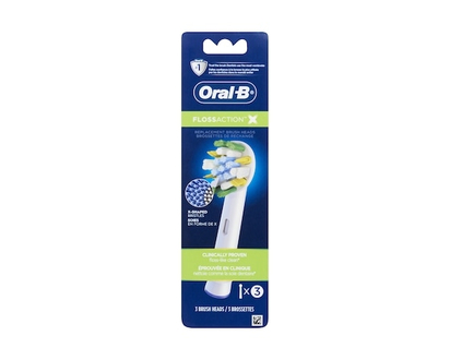 Oral B FlossAction Electric Toothbrush Replacement Brush Heads - 3 EA