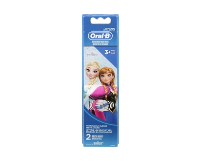 Oral B Brossettes de rechange extra souples pour enfants Oral-B mettant en vedette les personnages de La Reine des Neiges de Disney, 2 unités - 2 CHA
