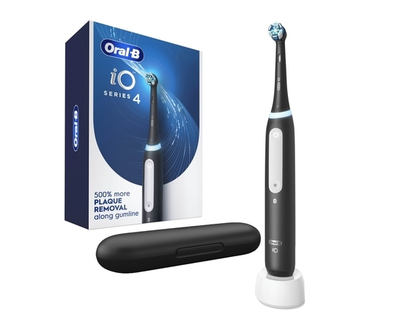 Oral B iO Series 4 Electric Toothbrush with (1) Brush Head, Rechargeable, Black - 1 EA