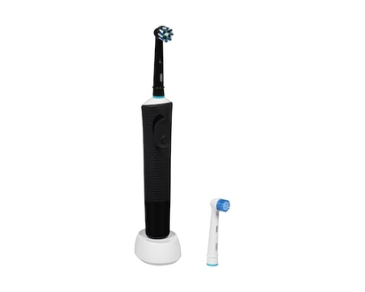 Oral B Oral-B Pro 500 + Electric Toothbrush with 2 Brush Heads, Rechargeable, Black - 1 EA