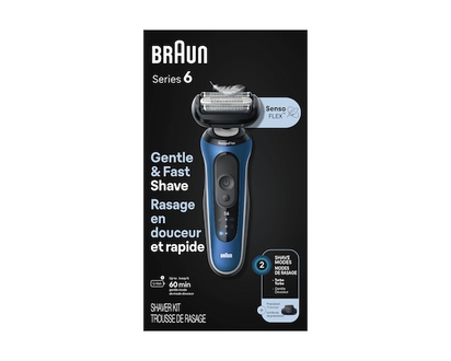 Braun Electric Shaver for Men, Series 6 6120s, Wet & Dry Shave, Turbo & Gentle Shaving Modes, Foil Shaver, Engineered in Germany, With Precision Trimm