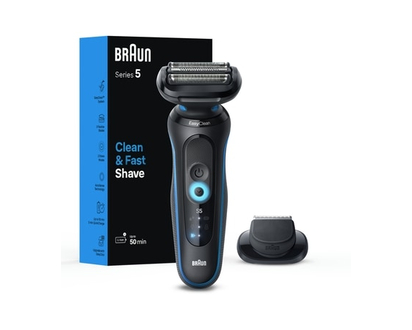 Braun Electric Shaver for Men, Series 5 5118s, Wet & Dry Shave, Turbo Shaving Mode, Foil Shaver, Engineered in Germany, Li-Ion battery up to 50 min, w