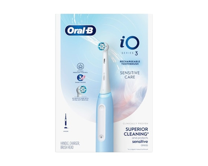 Oral B Brosse à dents électrique iO Series 3 avec (1) brossette, rechargeable, blanc - 1 CHA