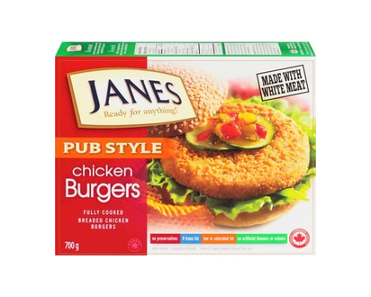 Janes Pub Style Chicken Burger, Fully Cooked - 700.0 G