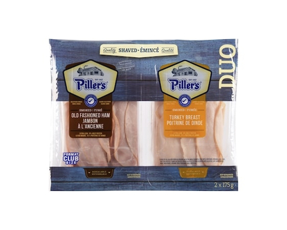 Pillers Smoked Old Fashioned Ham Smoked Turkey Breast Duo Club Size - 350.0 G
