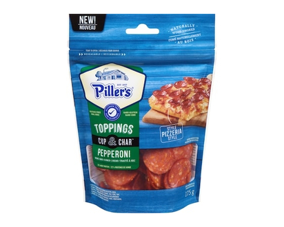 Pillers Toppings Pepperoni Cup & Char Semi-Dry Cured - 175.0 G