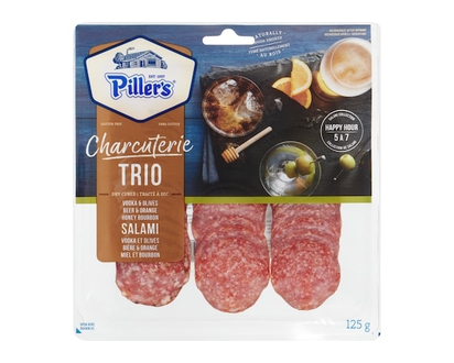 Pillers Charcuterie Trio Salami, Dry Cured, Happy Hour - 125.0 G