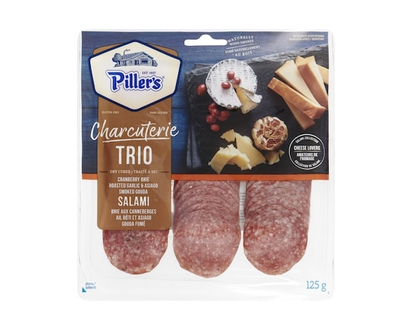 Pillers Charcuterie Trio Salami, Dry Cured, Cheese Lovers - 125.0 G
