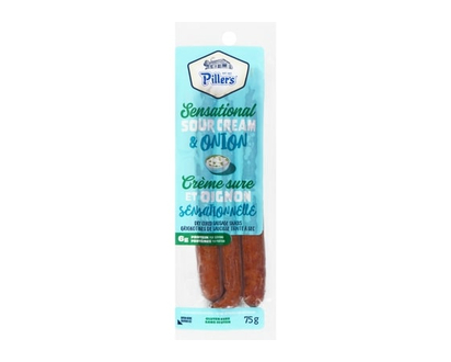 Pillers Dry Cured Sausage Snacks Sensational Sour Cream & Onion - 75.0 G
