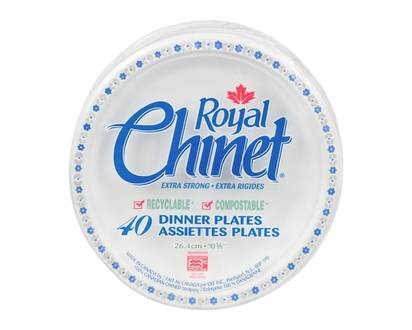 Royal Chinet Assiettes à dîner Royal Chinet - 40.0 EA