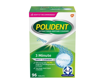 Polident 3 Minute Denture Cleanser - 96.0 EA
