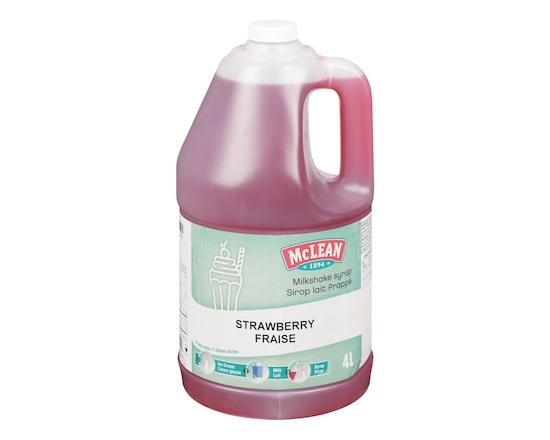 Milkshake Syrup Strawberry - 4.0 L