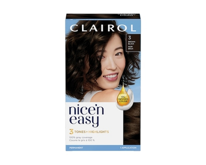 Nice N' Easy Nice'n Easy 3 Brown Black, Permanent Hair Dye, Superior Natural Looking Colour - 1.0 EA