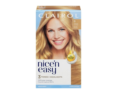 Clairol Nice'n Easy 8 Blond Moyen, Coloration permanente, Couleur d'aspect naturel supérieur - 1.0 EA